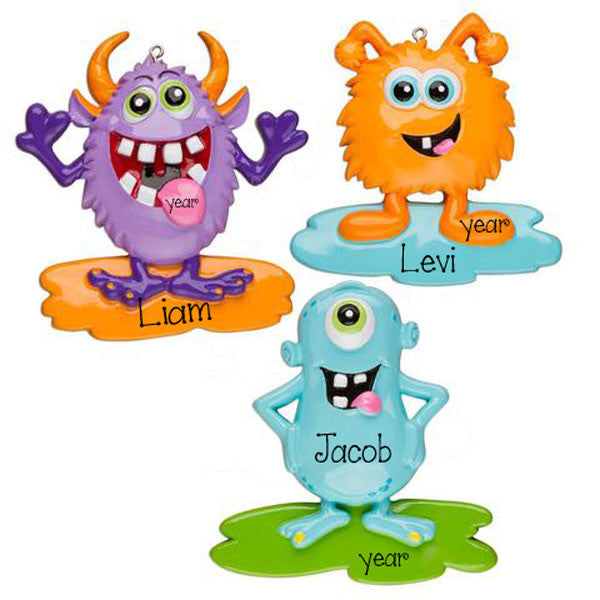 MONSTERS (assorted) - Personalized Ornament
