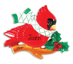CARDINAL ON A BRANCH ORNAMENT / MY PERSONALIZED ORNAMENT