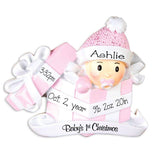 Baby Girl In Present My Personalized Ornaments