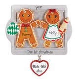 Our 1st Christmas Gingerbread Couple ~ Personalized Christmas Ornament