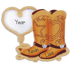 COWBOY BOOT COUPLE / MY PERSONALIZED ORNAMENTS