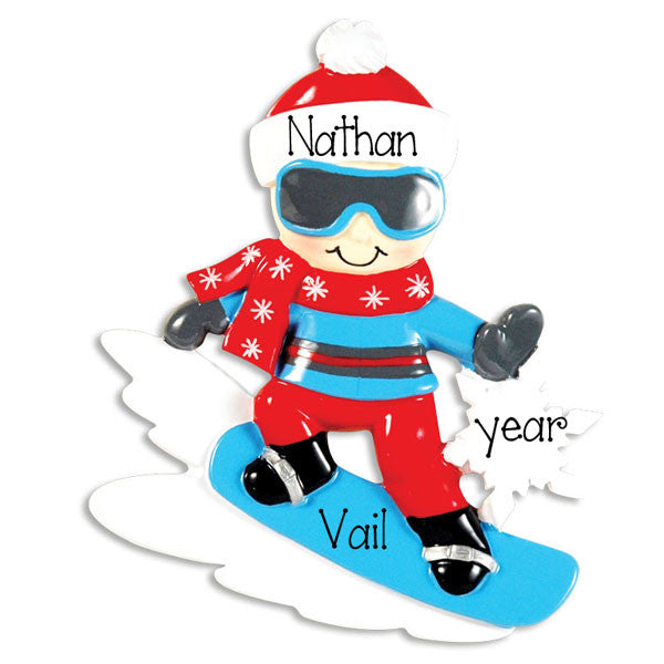 SNOWBOARDING~Personalized Christmas Ornament