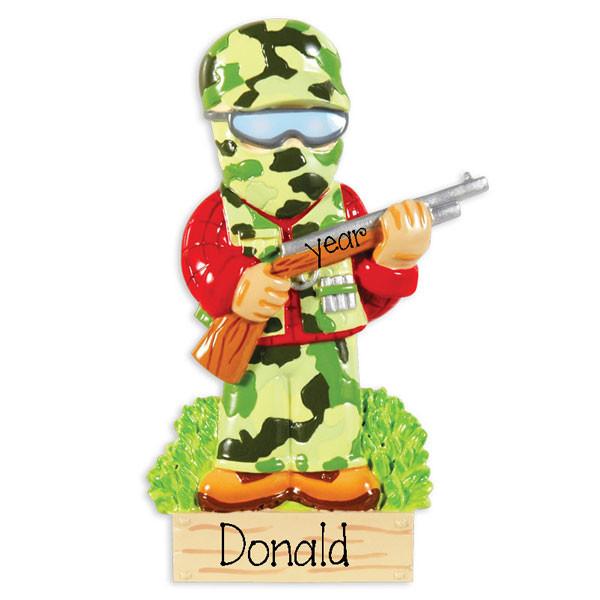 CAMO HUNTER - Personalized Ornament - Personalized Ornament