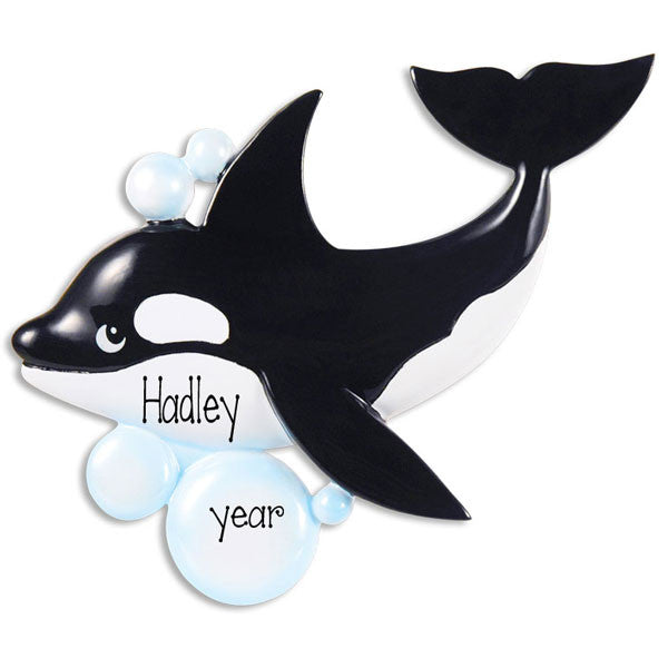 WHALE~Personalized Christmas Ornament
