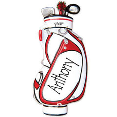 GOLF BAG WITH PUTTERS / MY PERSONALIZED ORNAMENTS