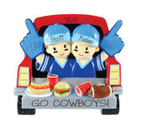 Go Cowboys Tailgating Personalized Christmas Ornament