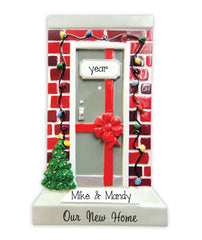 OUR NEW HOME WITH RED BRICK ORNAMENT / MY PERSONALIZED ORNAMENTS