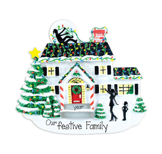 GRISWOLD HOUSE w/ CHRISTMAS LIGHTS ~  Personalized Ornament
