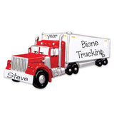 RED SEMI TRUCK / my personalized ornaments