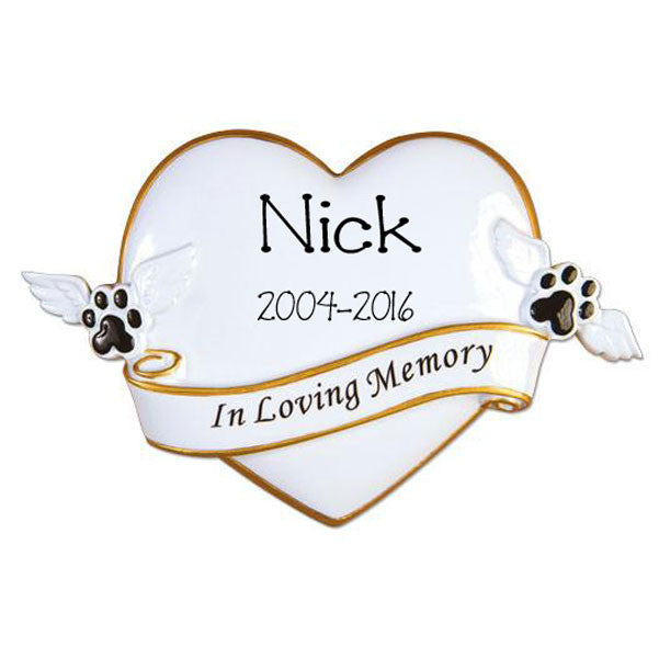 Pet "IN MEMORY OF" - Personalized Christmas Ornament