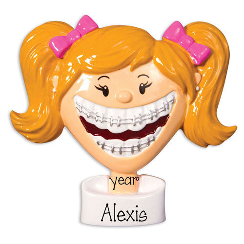 FEMALE BRACES - Personalized Ornament