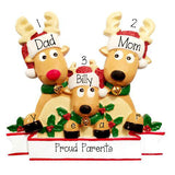 Reindeer Proud New Parents ~ Personalized Christmas Ornament