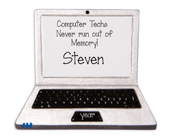 Laptop Computer for Computer Tech~Personalized Christmas Ornament