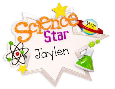 Science Star - Personalized Christmas Ornament