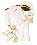 Navy White Uniform -Personalized Ornament