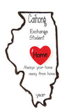 State of Illinois - Personalized Christmas Ornament