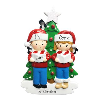 Couples CAROLERS-Personalized Ornament