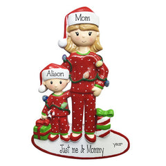 singlr mom with one child personalized ornament