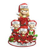Nana with 3 Grandkids-personalized ornament