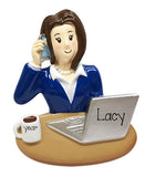 Female assistant or Secretary personalized ornament