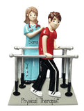 Physical Therapist female with male patientpersonalized ornament
