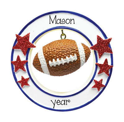 Personalized 3-Dimensional Football Ornament