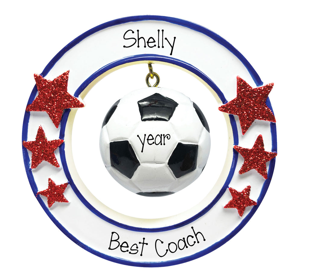 Personalized 3-Dimensional Soccer Ornament