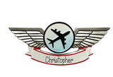 Pilot wings personalized ornament