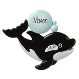 Black and White ORCA WHALE - Personalized Ornament