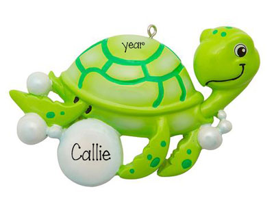 Sea Turtle ~ Personalized Christmas Ornament