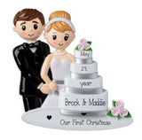 Just Married Couple with Wedding Cake~ Personalized Christmas Ornamentanding by Wedding t