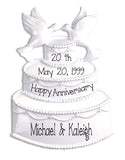 THREE TIERED ANNIVERSARY CAKE / MY PERSONALIZED ORNAMENTS