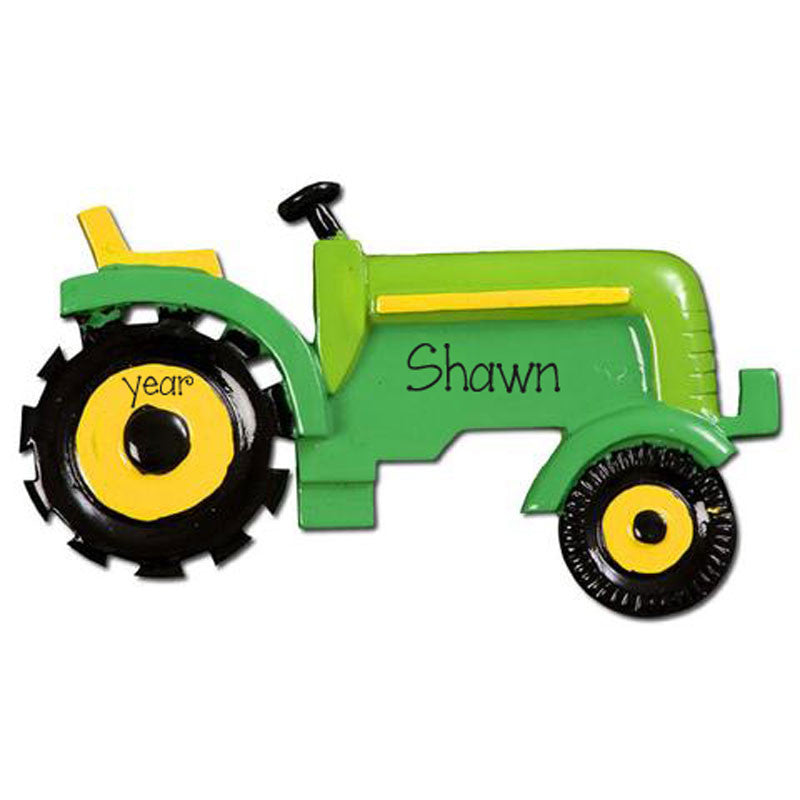 Green Tractor-Personalized Ornament
