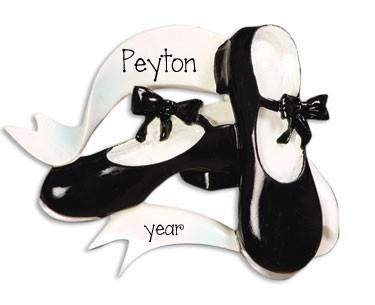 Black Tap Shoes Personalized Ornament
