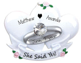 ENGAGEMENT WITH WEDDING BAND / MY PERSONALIZED ORNAMENTS