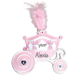 PINK PRINESS CARRIAGE / MY PERSONALIZED ORNAMENTS