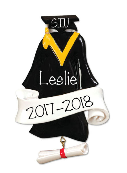 GRADUATION CAP AND GOWN ORNAMENT/ MY PERSONALIZED ORNAMENTS