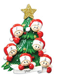 FAMILY OF 6 CHRISTMAS TREE  ORNAMENT, MY PERSONALIZED ORNAMENT
