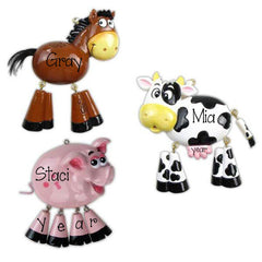 HORSE / PIG /COW / MY PERSONALIZED ORNAMENTS