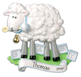 Baby Boy Sheep Ornament, My Personalized Ornaments