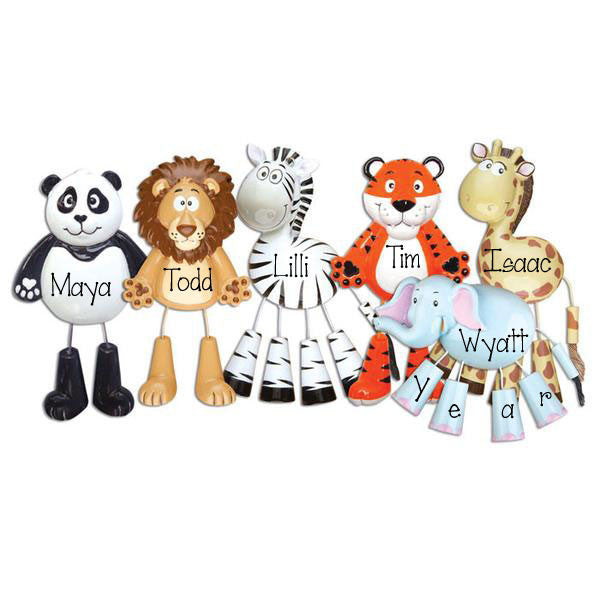 Zoo Animals~Personalized Christmas Ornaments