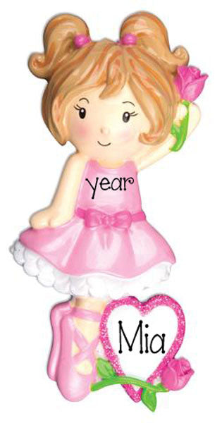 LITTLE GIRL BALLET -Personalized Ornament