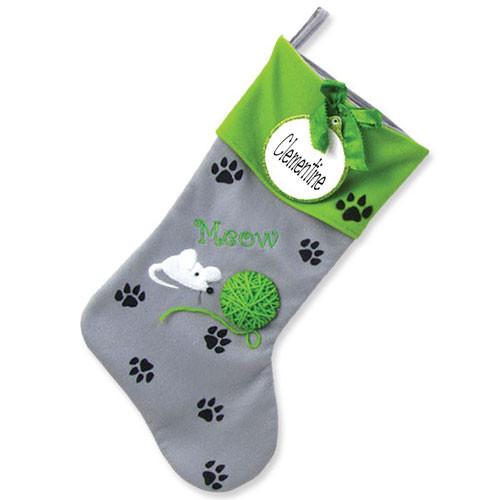 Cat Personalized Christmas Stocking