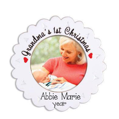 GRANDMA'S 1ST CHRISTMAS PHOTO FRAME - Ornament