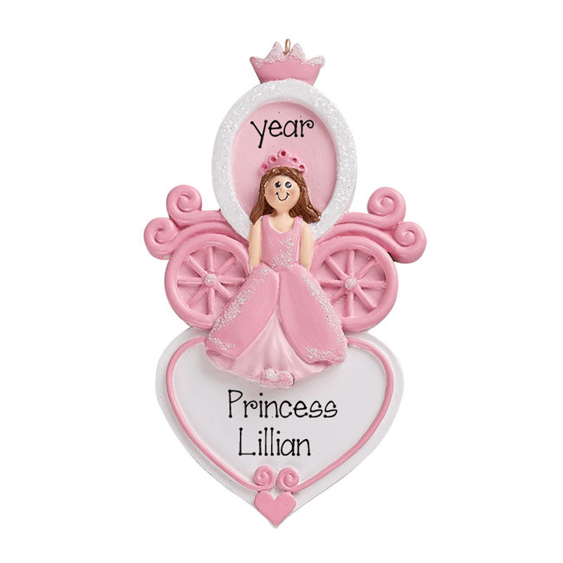 PRINCESS and her Carriage ~Personalized Christmas Ornament