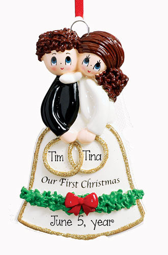 OUR 1st CHRISTMAS / WEDDING Ornament