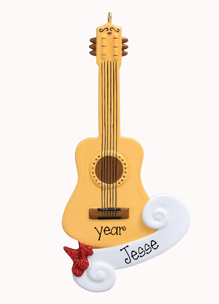 Guitar-Personalized Christmas Ornament