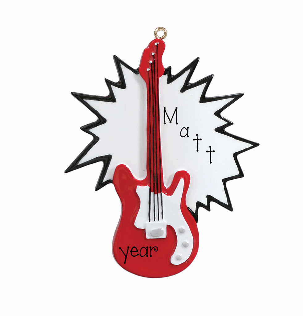 Rock and Roll Guitar-Personalized Ornament