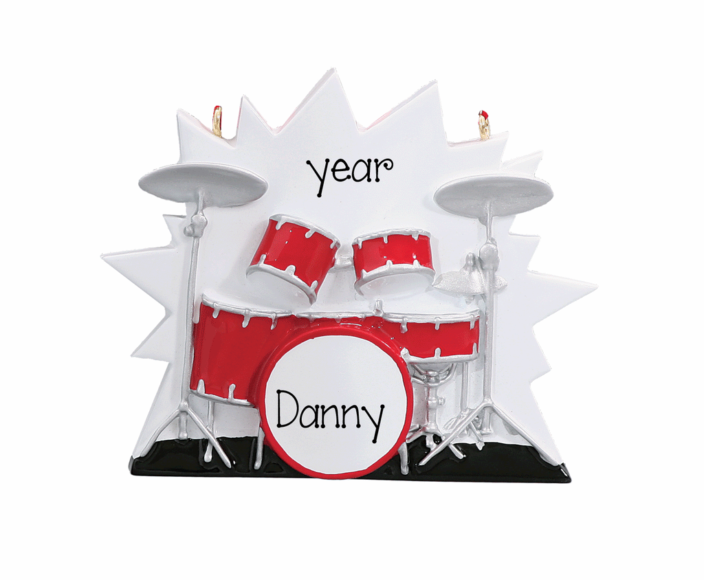 Drums ~ Personalized Christmas Ornament