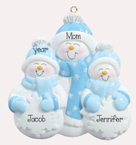 Single parent with 2 children Ornament, My Personalized Ornaments